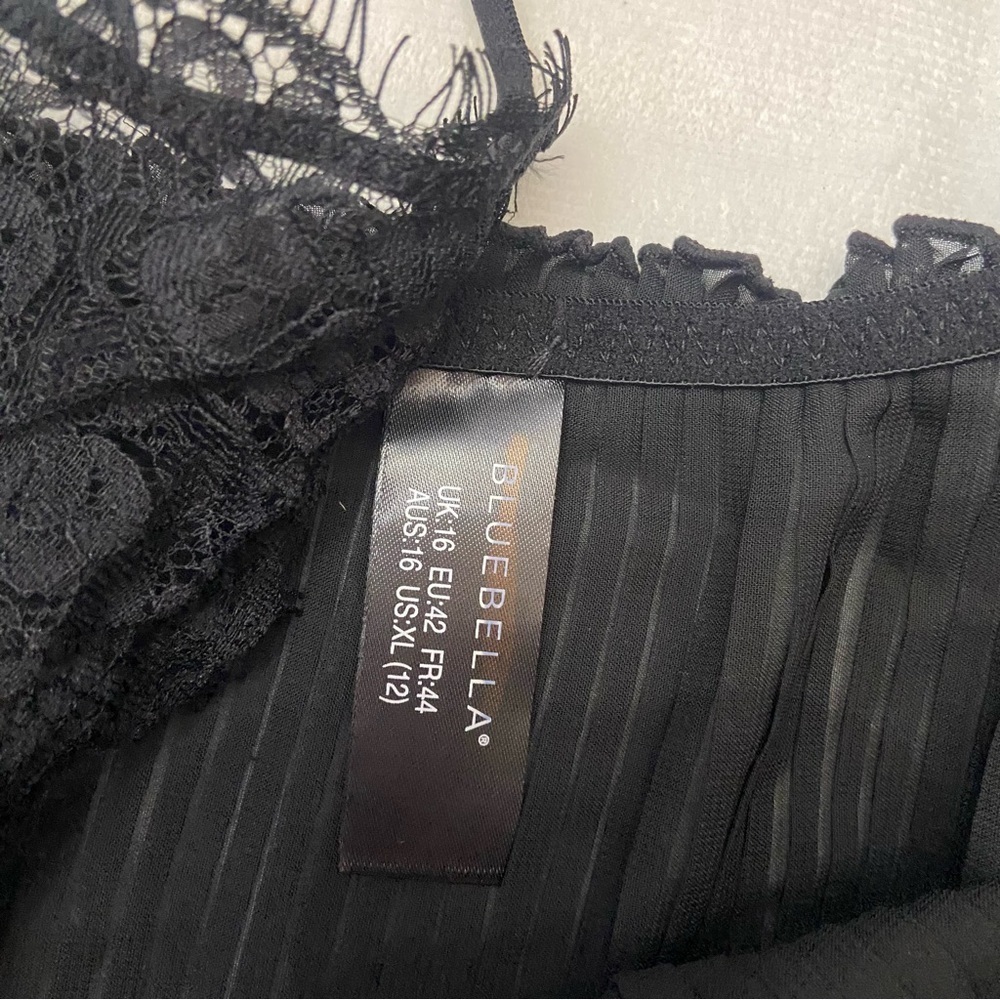 New! Bluebella Atlanta Plisse Black Lace Trim Camisole tank 2299 - Picture 9 of 12